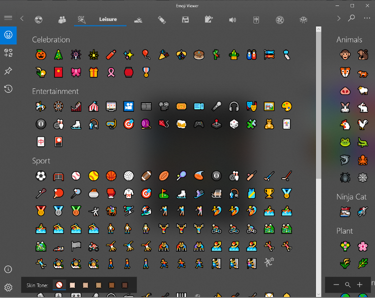emoji viewer pełen ekran